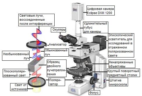 Конфигурация поляризационного микроскопа